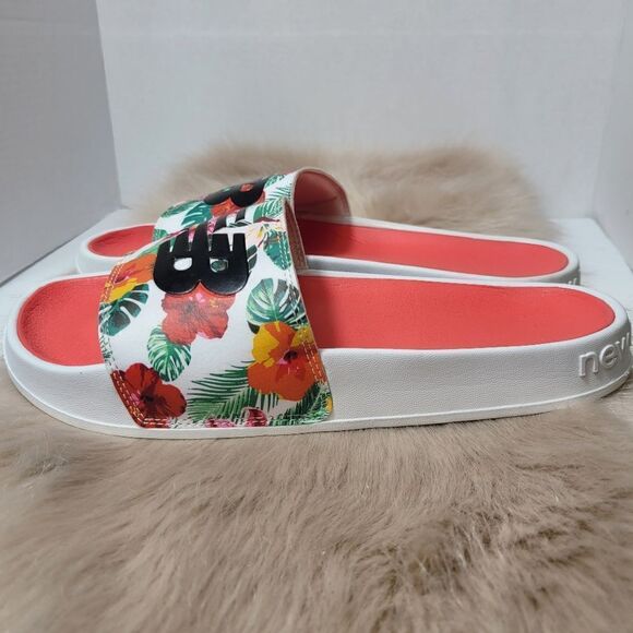 New Balance Women\'s 200 V1 Slide Sandal, Floral/White Size 11 main image 8